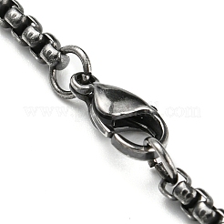 304 Stainless Steel Box Chain Necklace&nbsp;NJEW-D046-02B