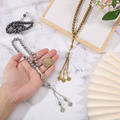 3Pcs 3 Colors Alloy Knot Charm Bracelets&nbsp;BJEW-PH0004-70