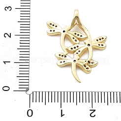 Brass Micro Pave Cubic Zirconia Pendants&nbsp;KK-A237-01C-G