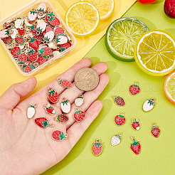 100Pcs 10 Style Alloy Enamel Pendants&nbsp;ENAM-PH0002-57