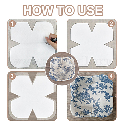 20Pcs 2 Style Felt Fabric Batting for Quilting Bowl Cozy Pattern Template&nbsp;DIY-OC0011-47