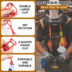 90Pcs 9 Colors Plastic Glove Grabber Clip&nbsp;AJEW-WA0003-68