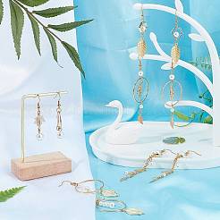 DIY Leaf & Pearl Dangle Earring Making Kits&nbsp;DIY-SC0016-50