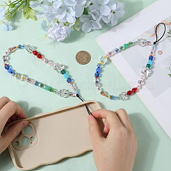Nylon & Resin & Glass & Glass & Crystal Mobile Straps&nbsp;AJEW-WH20002-56