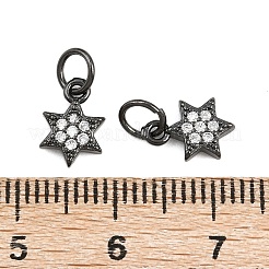 Brass Micro Pave Cubic Zirconia Pendants&nbsp;ZIRC-K070-41B