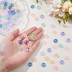 120Pcs 6 Colors Transparent Glass European Beads&nbsp;GLAA-DC0001-56