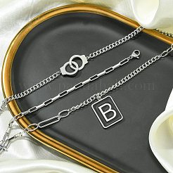 304 Stainless Steel Enamel Chain Necklaces&nbsp;NJEW-M078-07P