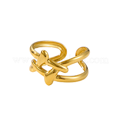 304 Stainless Steel Cuff Rings for Women&nbsp;STAS-OY018-07G