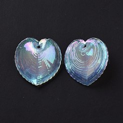 UV Plating Rainbow Iridescent Acrylic Pendants&nbsp;OACR-C003-08C