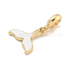 Rack Plating Alloy Enamel Fishtail European Dangle Charms&nbsp;FIND-B034-49G-02