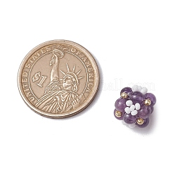 Natural Amethyst & Glass Seed Cluster Beads&nbsp;PALLOY-MZ00591-03
