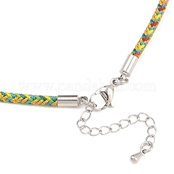 Braided Polycotton Cord Necklaces Making&nbsp;MAK-F038-B-P