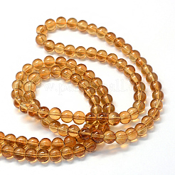 Baking Paint Transparent Glass Round Bead Strands&nbsp;LS-DGLA-Q022-6mm-05