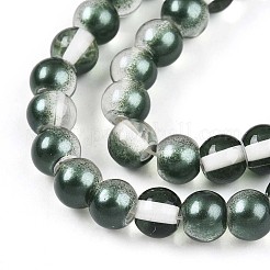 Baking Paint Transparent Glass Beads Strands&nbsp;DGLA-N011-6mm-07