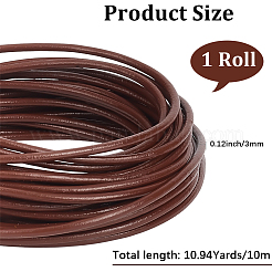 10M Round Cowhide Leather Cord&nbsp;WL-CL0001-32B-01
