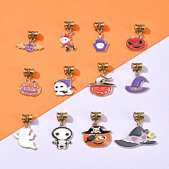 Halloween Alloy Enamel European Dangle Charms&nbsp;PALLOY-FS00014