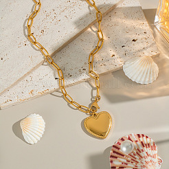 304 Stainless Steel Heart Pendant Necklaces for Women&nbsp;JD8582