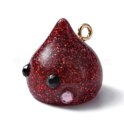 Resin Pendants&nbsp;RESI-WH0026-20B