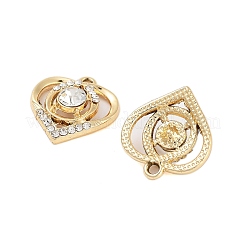 UV Plating Alloy Rhinestone Pendants&nbsp;ALRI-N058-05KCG