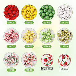 140Pcs 10 Styles Natural Wooden Beads Set&nbsp;WOOD-TA0001-76