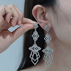 Alloy & Crystal Rhinestone Stud Dangle Earrings for Women&nbsp;FS-WG17990-01