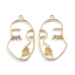 Alloy Open Back Bezel Pendants&nbsp;X-PALLOY-I197-12G