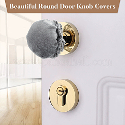 4Pcs 2 Colors Polyester Door Handle Covers&nbsp;AJEW-FG0003-88