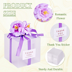 Clear PVC Candy Gift Packaging Boxes with Ribbon & Artificial Flower&nbsp;CON-TAC0001-20E