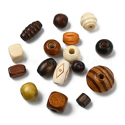 77Pcs 16 Styles Wood Beads&nbsp;WOOD-CJC0019-18