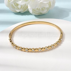 304 Stainless Steel Rhinestone Hinged Bangles for Women&nbsp;BJEW-B168-03C-G