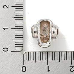 Brass Micro Pave Camellia Cubic Zirconia Beads&nbsp;ZIRC-P119-18P