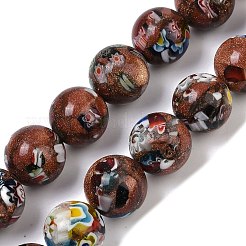 Handmade Millefiori Lampwork Beads Strands&nbsp;LAMP-G166-12A