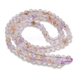 Natural Purple Rutilated Quartz Beads Strands&nbsp;G-B099-C01-01
