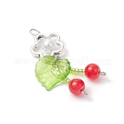 8Pcs 8 Colors ABS Plastic Imitation Pearl Pendants&nbsp;PALLOY-JF03872