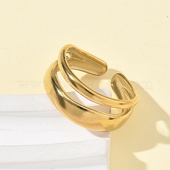 304 Stainless Steel Cuff Rings&nbsp;RJEW-P150-14G