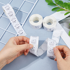 4 Rolls 2 Styles Paper Self-Adhesive Stickers&nbsp;DIY-FH0010-69