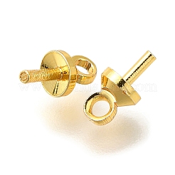 Brass Cup Pearl Peg Bails Pin Pendants&nbsp;KK-H506-10B-G