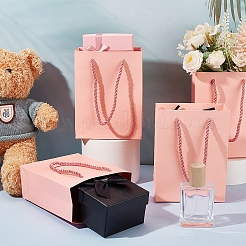 Folding Paper Gift Bags with Handle&nbsp;ABAG-WH0045-21D