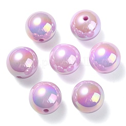 UV Plating Rainbow Iridescent Acrylic Beads&nbsp;PACR-E001-04E