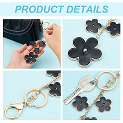 2Pcs 2 Colos Alloy Enamel Keychain&nbsp;KEYC-WR0001-16