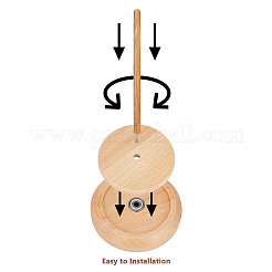 Rotatable Wooden Yarn Spinner for Knitting Ribbon Tape Rope Storage for Beginner&nbsp;DIY-WH0496-13