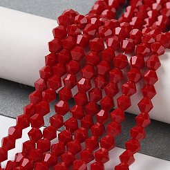 Opaque Solid Color Imitation Jade Glass Beads Strands&nbsp;GLAA-F029-P4mm-01