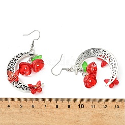 Glass & Acrylic Dangle Earrings&nbsp;EJEW-JE07182