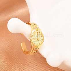 Brass Cuff Rings for Women&nbsp;RJEW-Z113-07G