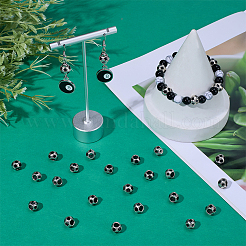 30Pcs Large Hole FootBall/Soccer Ball Alloy Enamel European Beads&nbsp;MPDL-SC0001-12