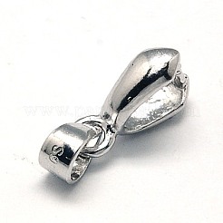 Anti-Tarnish Rhodium Plated 925 Sterling Silver Ice Pick & Pinch Bails&nbsp;STER-A006-333P