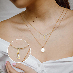 10Pcs Brass Micro Pave Clear Cubic Zirconia Pendants&nbsp;ZIRC-YW0001-28