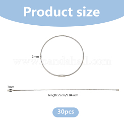 30Pcs Stainless Steel Wire Cable Keychains&nbsp;FIND-DC0008-22