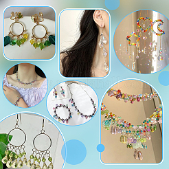 16Pcs 6 Style Glass Pendants&nbsp;PALLOY-PH01796