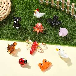 10Pcs 10 Styles Handmade Lampwork Beads&nbsp;LAMP-CJ0005-16